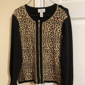 Chico's Animal Print Sweater-Size Small
